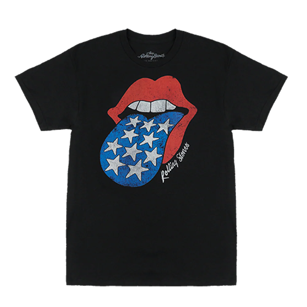Americana Tongue Unisex Black T-Shirt