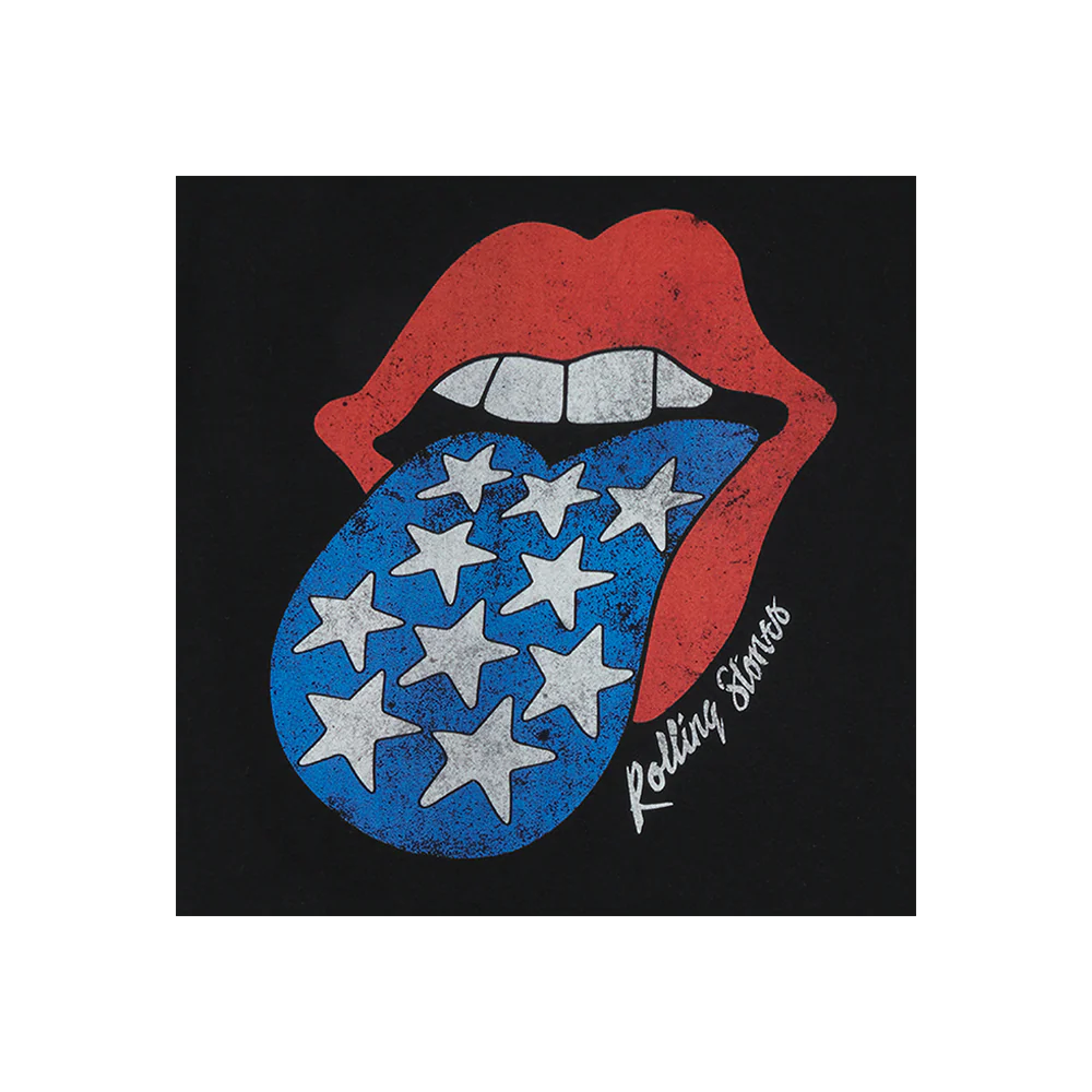 Americana Tongue Unisex Black T-Shirt - Image 2