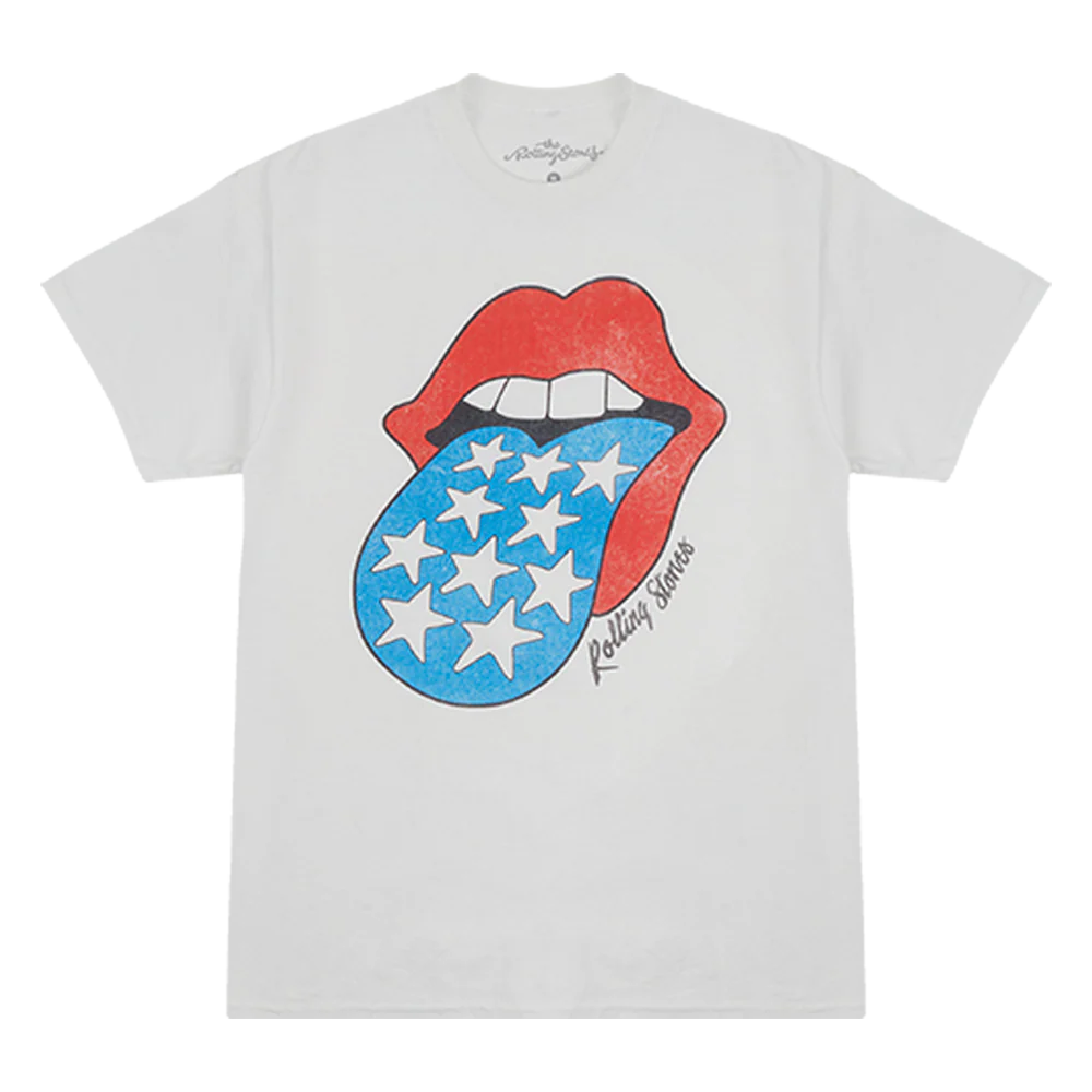 Americana Tongue Unisex White T-Shirt