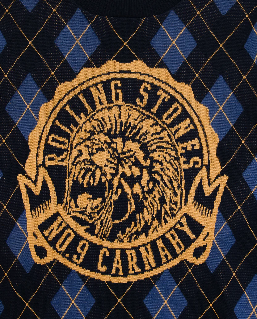 Argyle Lion Crest Knitted Sweater - Image 2