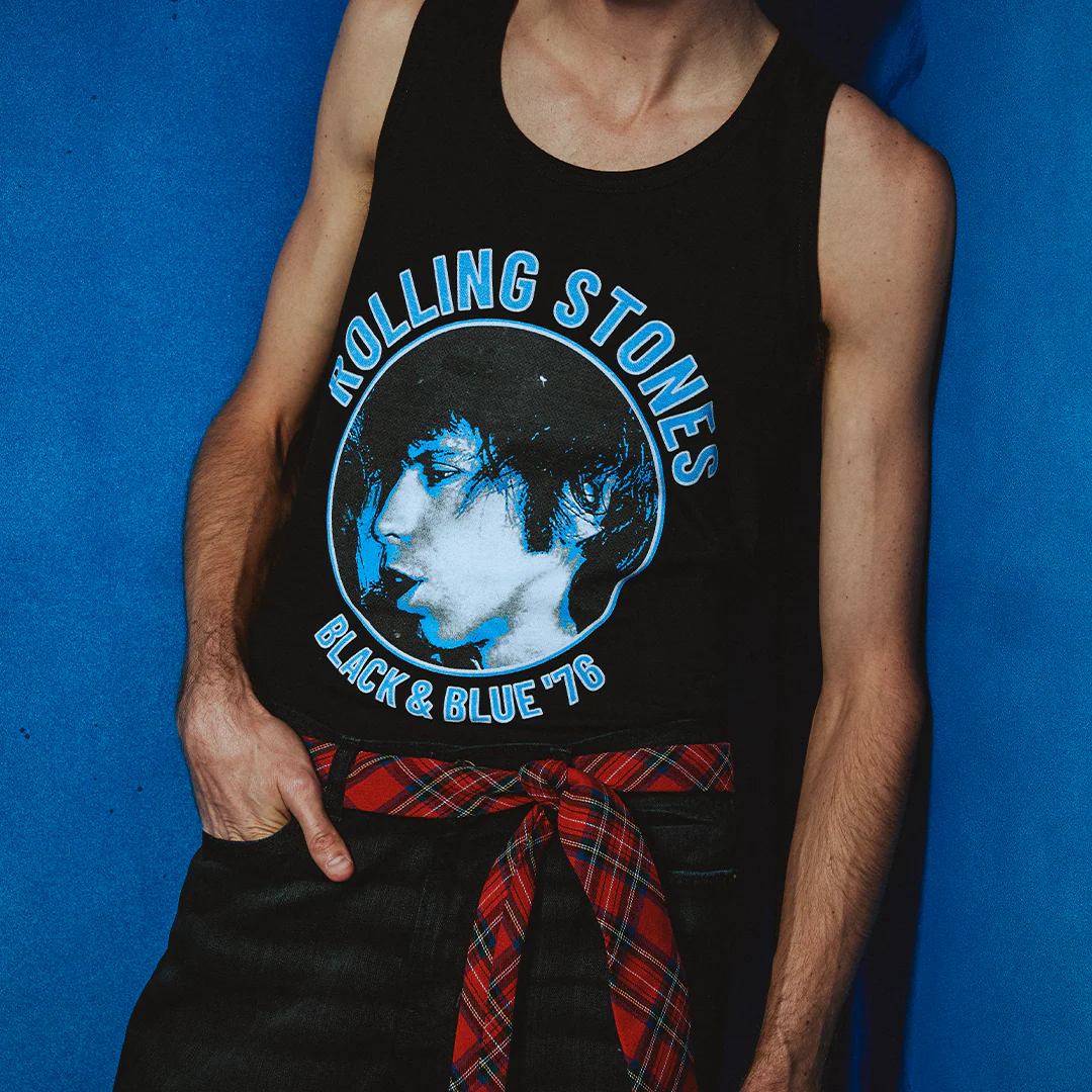 Black and Blue Keith Richards Tank Top - Image 3