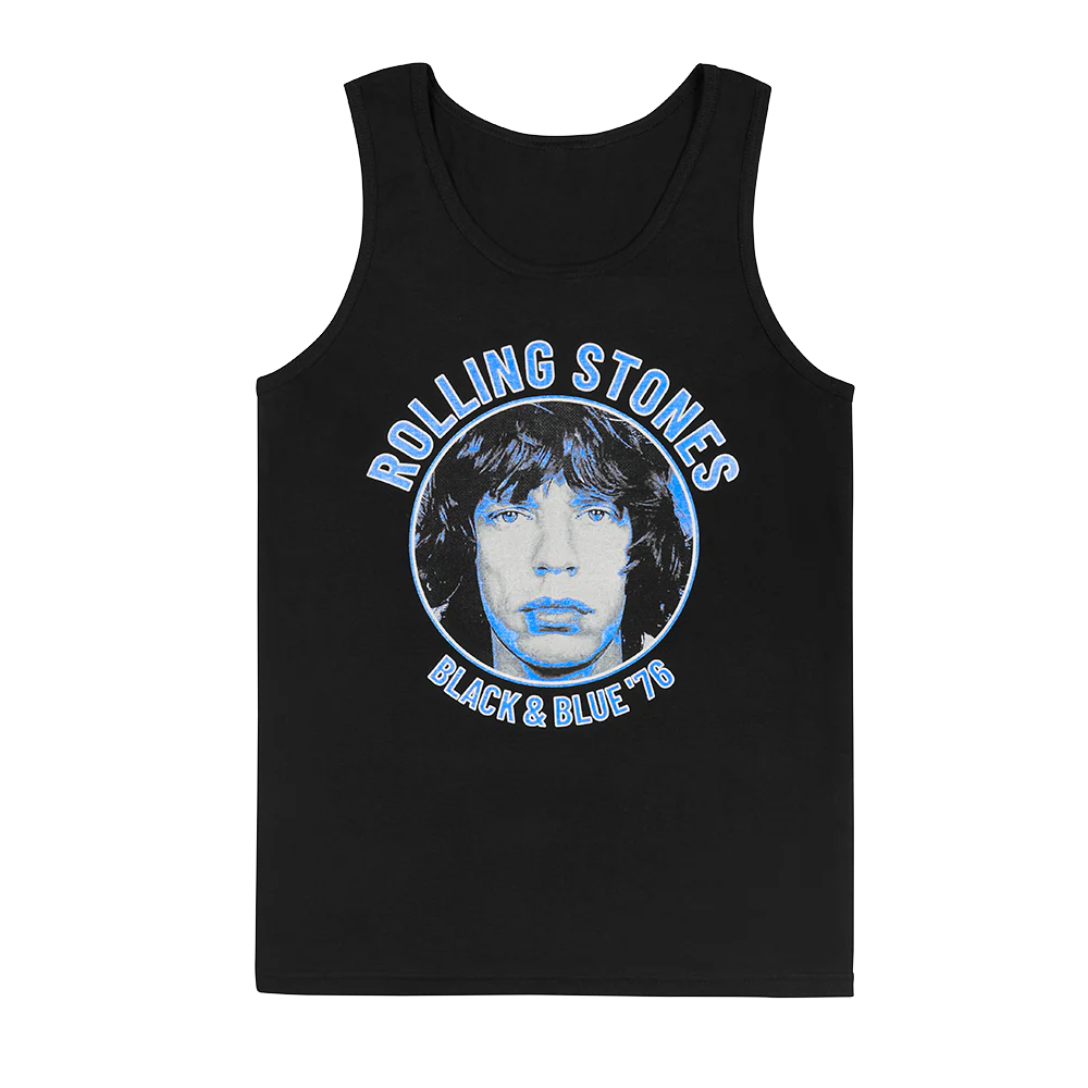Black and Blue Mick Jagger Tank Top