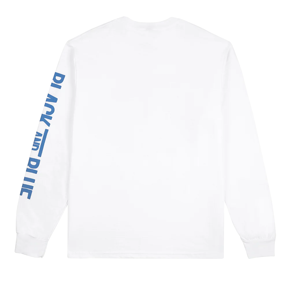 Black and Blue White Longsleeve T-Shirt - Image 4