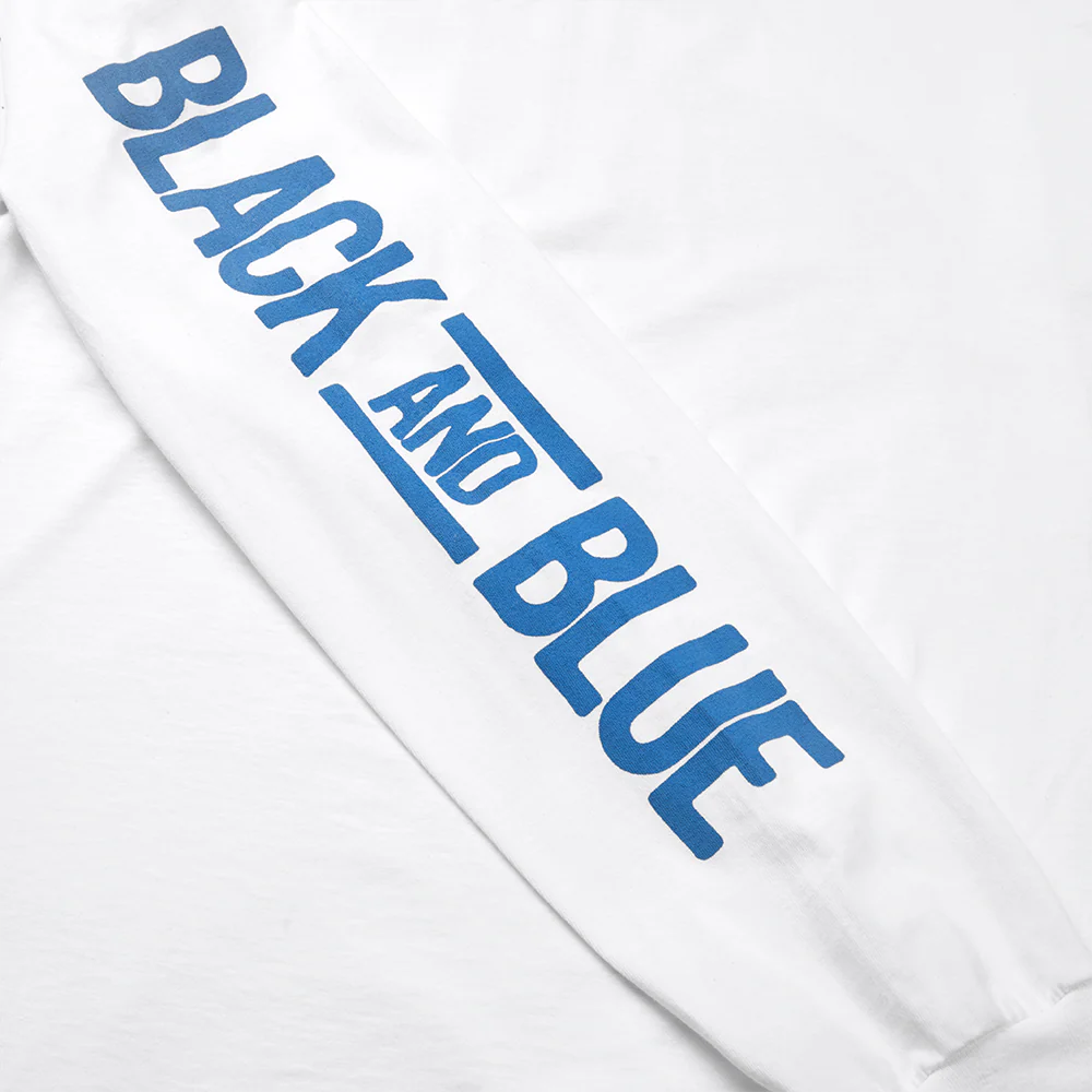 Black and Blue White Longsleeve T-Shirt - Image 6