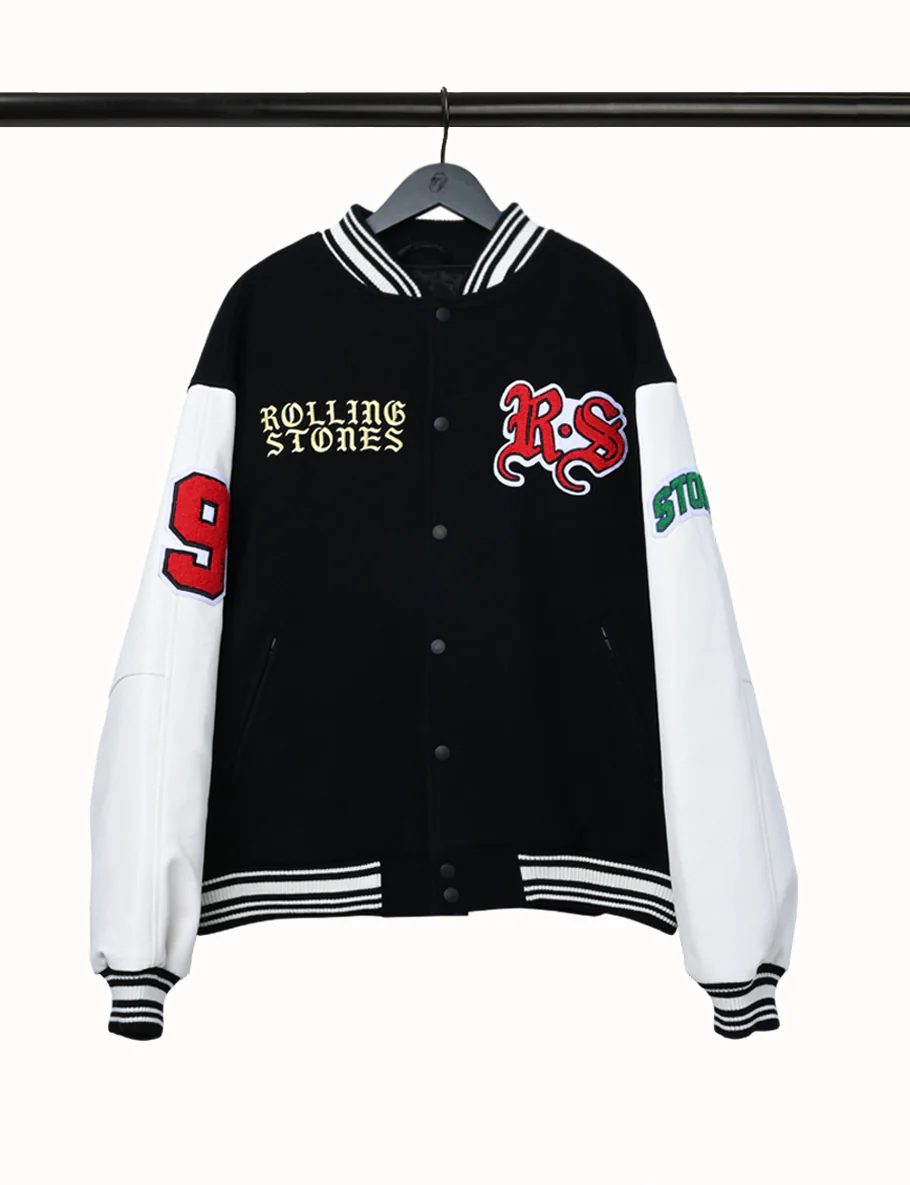 Checker Tongue Wool Varsity Jacket - Image 2