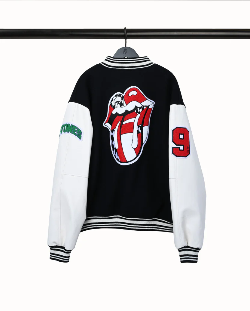 Checker Tongue Wool Varsity Jacket - Image 3