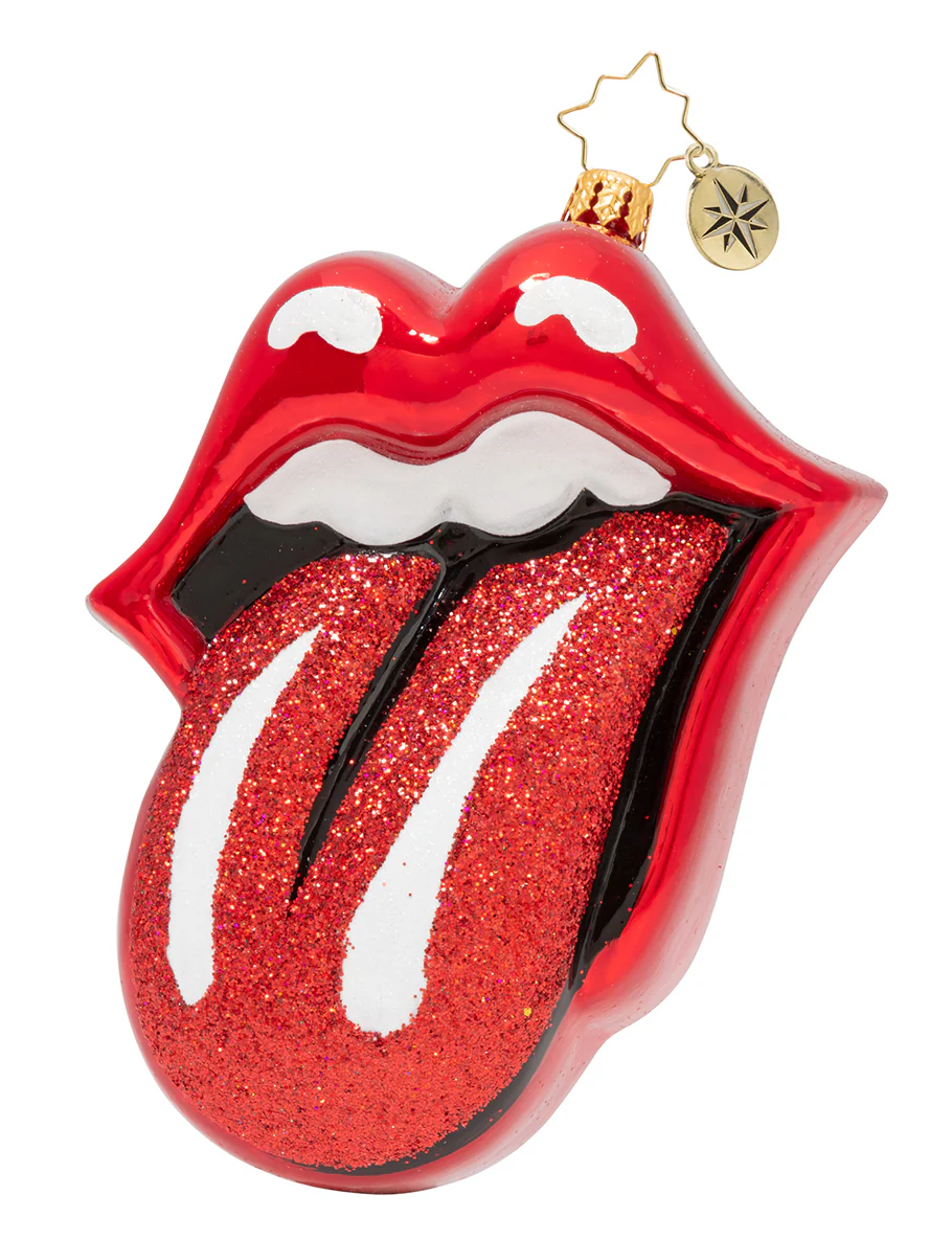 Christopher Radko x Stones Glitter Tongue Ornament (old)