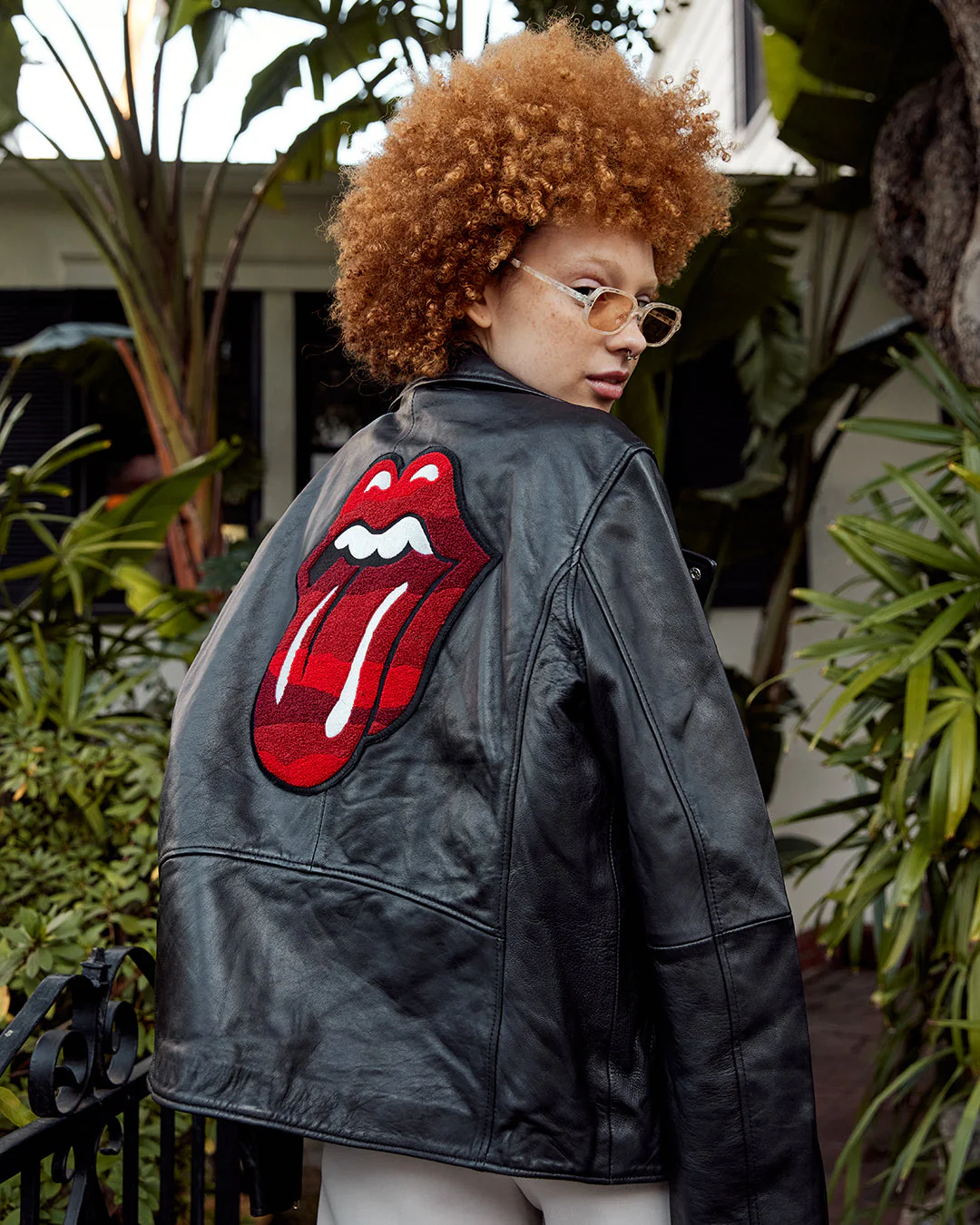 Classic Licks Chenille Logo Premium Leather Jacket - Image 7