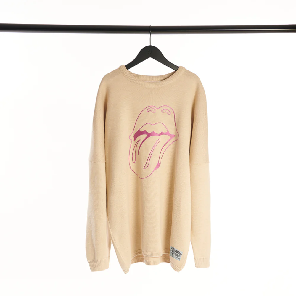 Classic Tongue Knit Chenille Patch Sweater