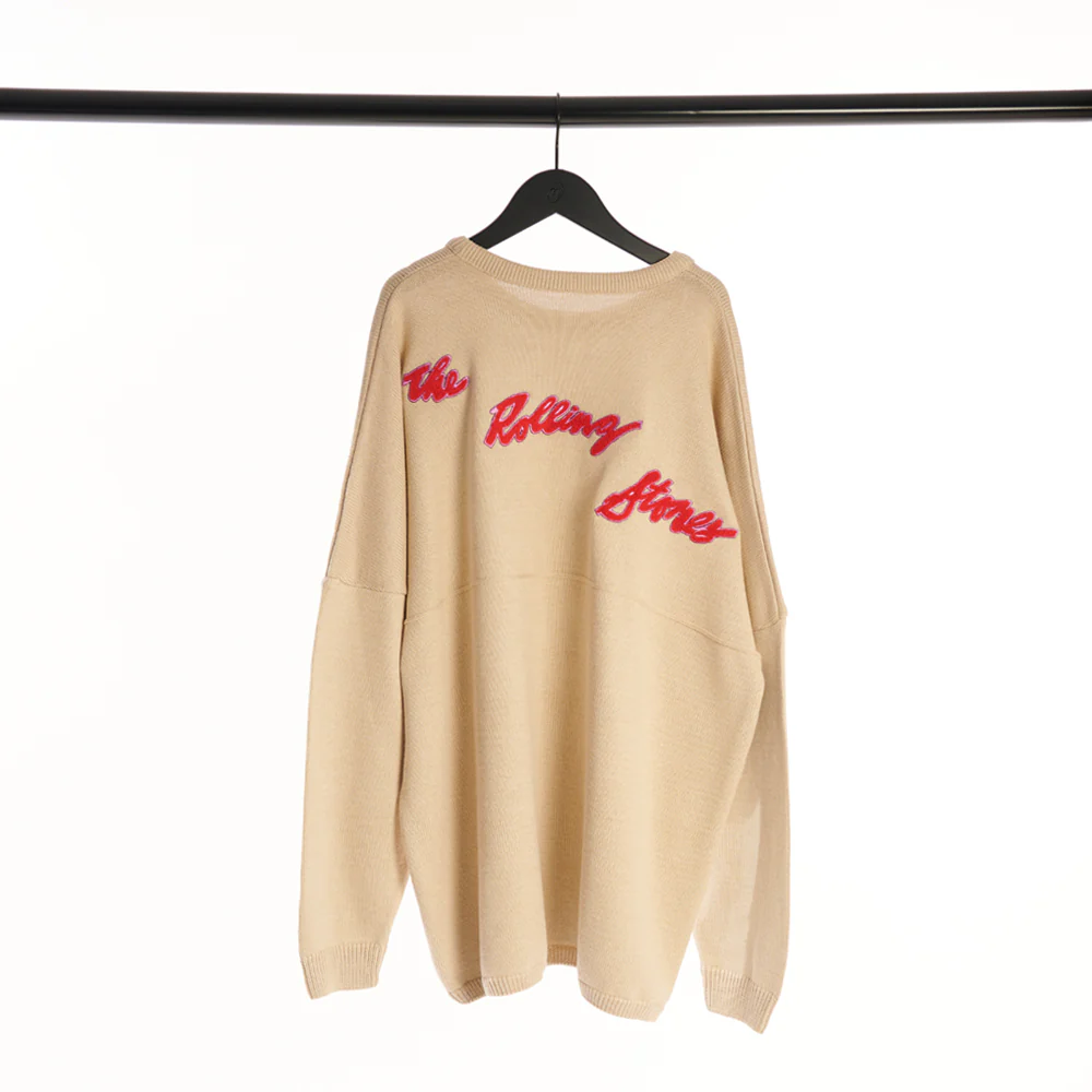 Classic Tongue Knit Chenille Patch Sweater - Image 2