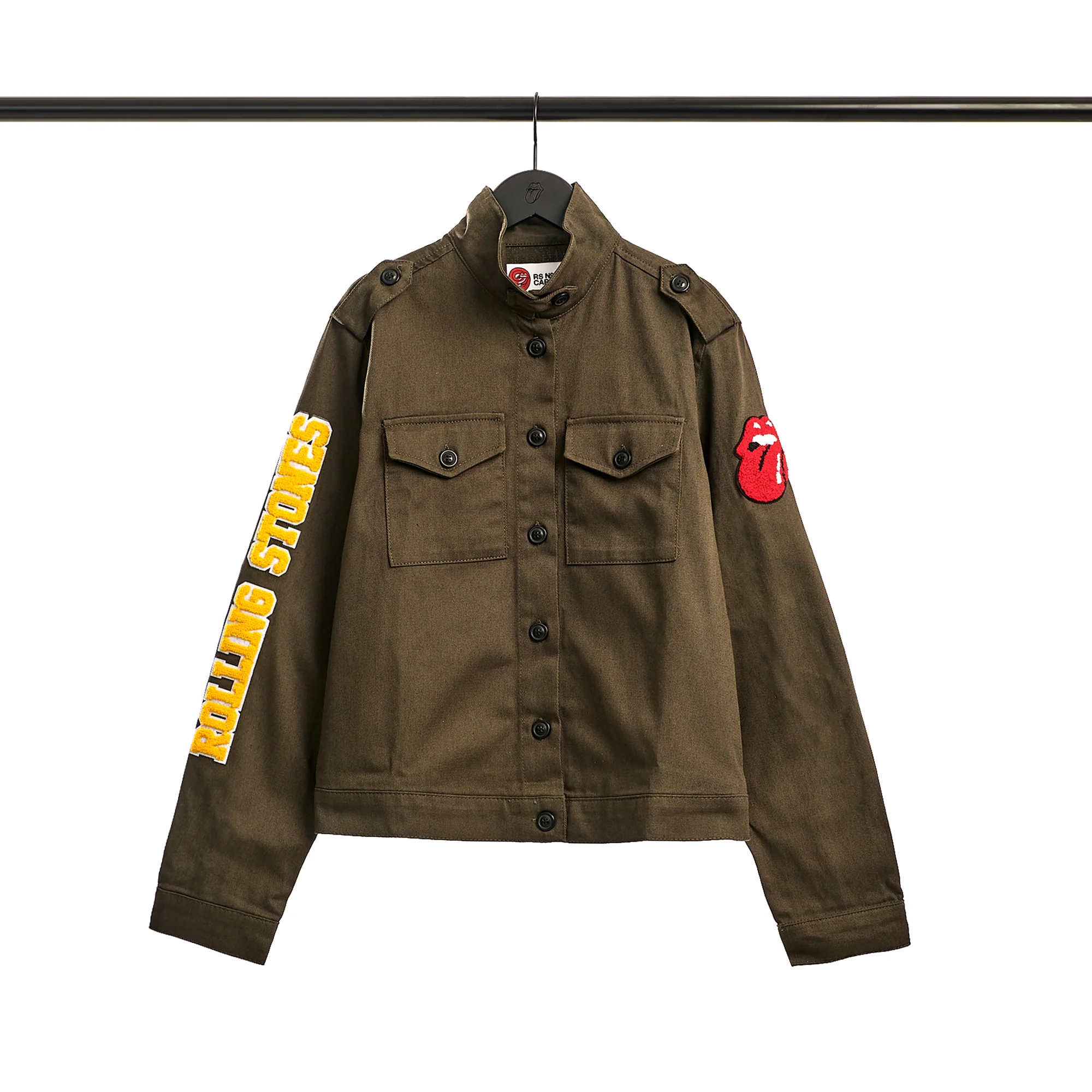 Cropped Military Cargo Jacket