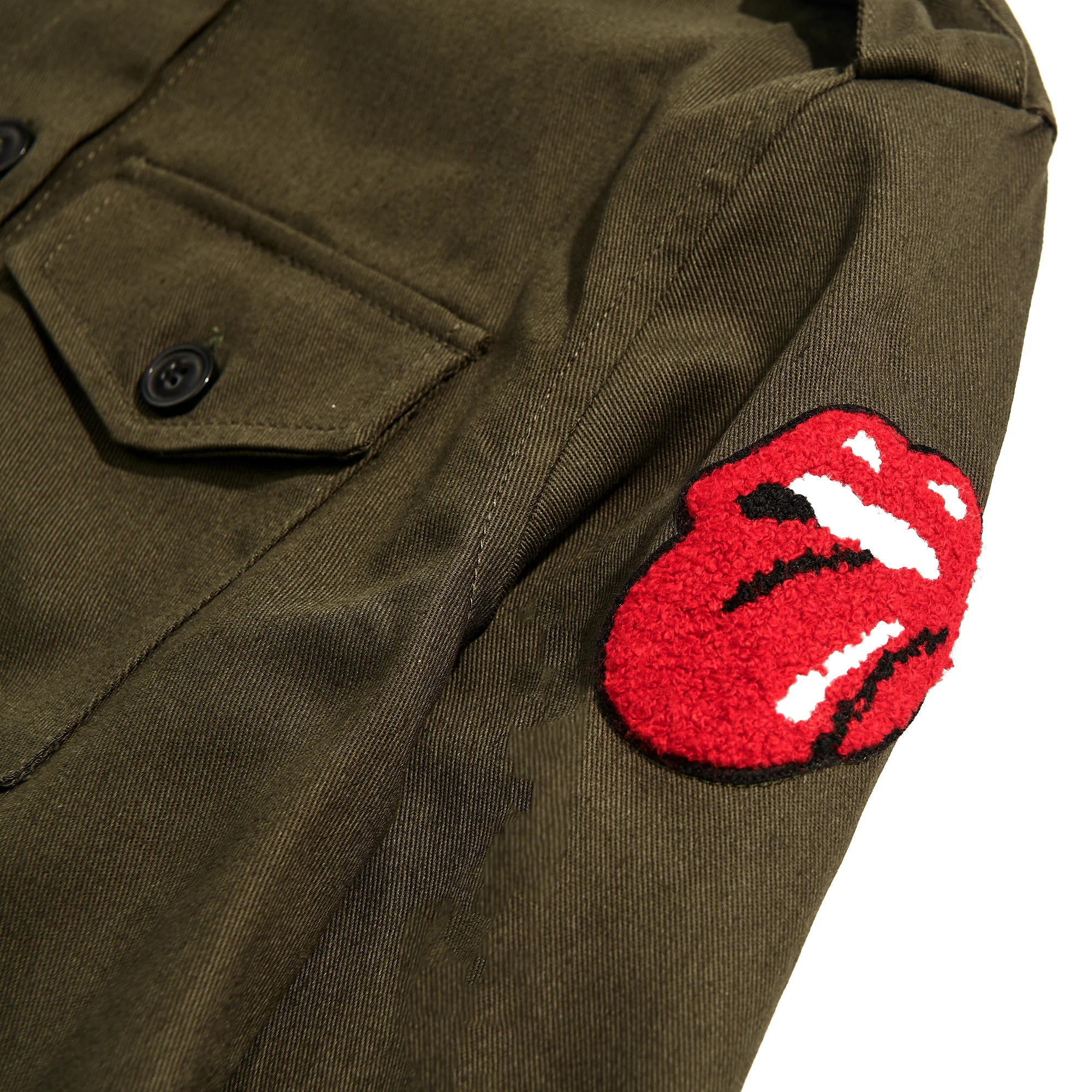 Cropped Military Cargo Jacket - Image 6