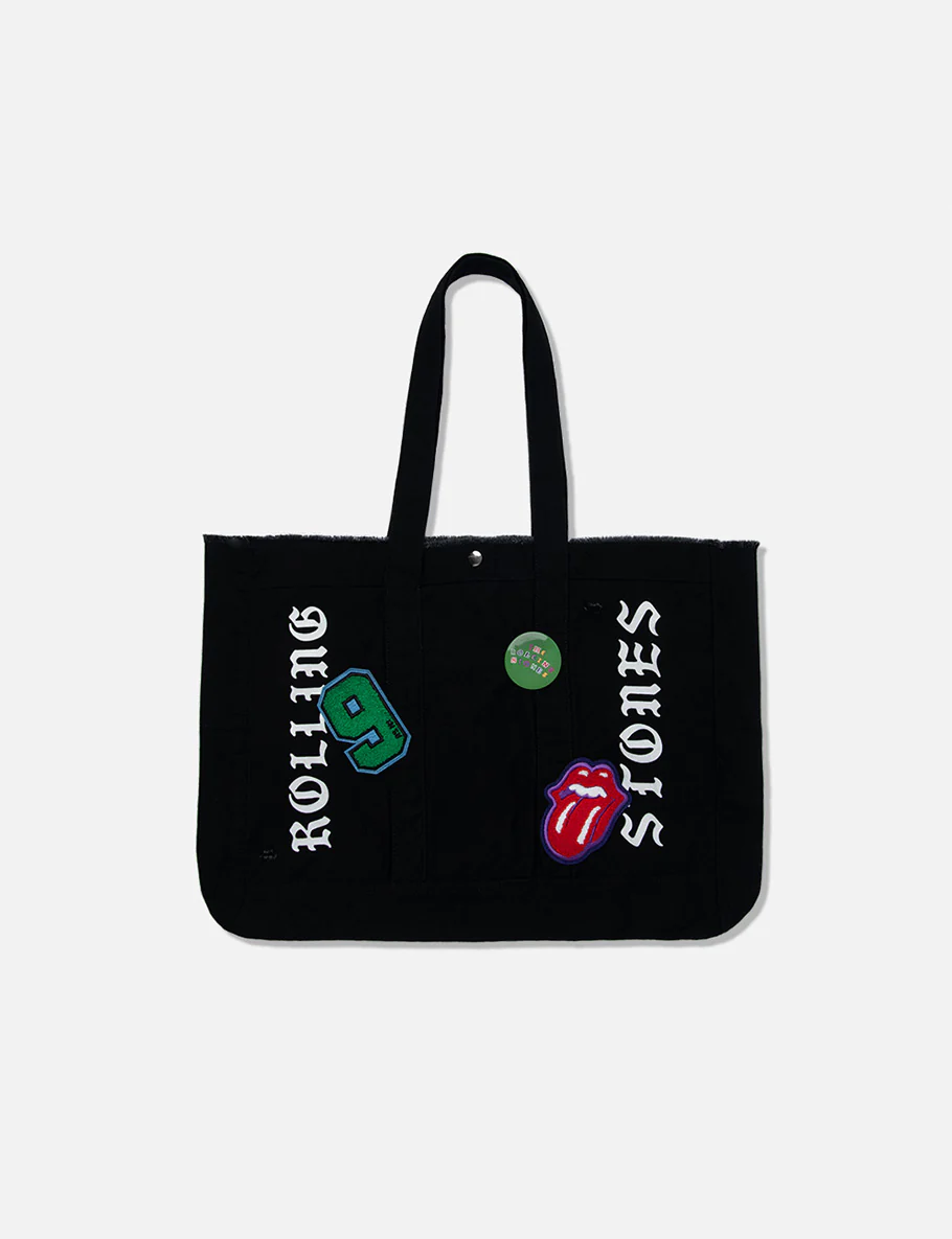 Distressed Rolling Stones Printed Patch Tote - Image 2