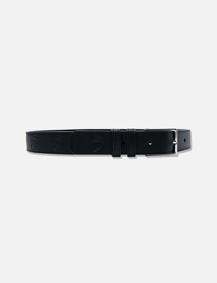 Embossed Classic Tongue Leather Belt