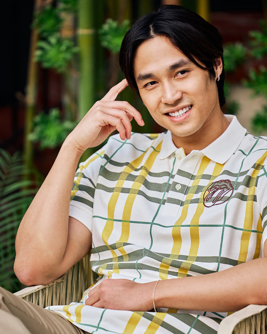 Embroidered Logo Check Polo Shirt - Image 4