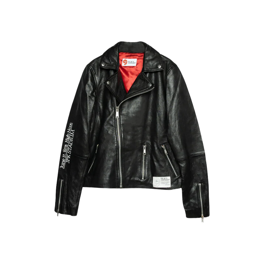 JFK Stadium Rolling Stones Leather Jacket - Image 2
