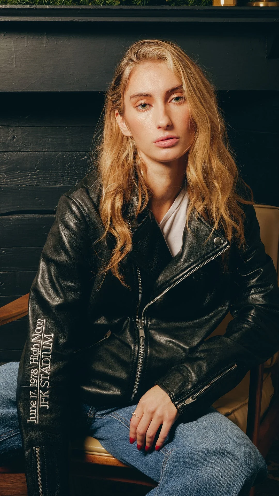 JFK Stadium Rolling Stones Leather Jacket - Image 3
