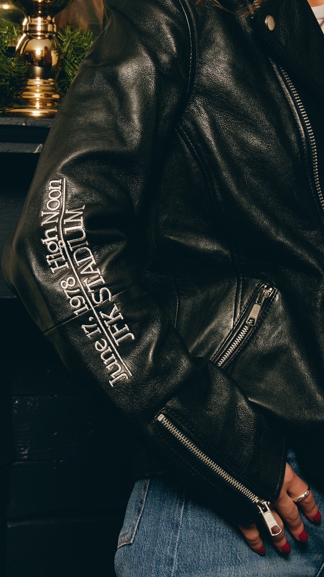 JFK Stadium Rolling Stones Leather Jacket - Image 5