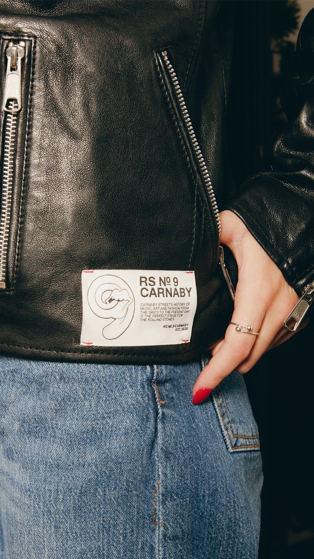 JFK Stadium Rolling Stones Leather Jacket - Image 6