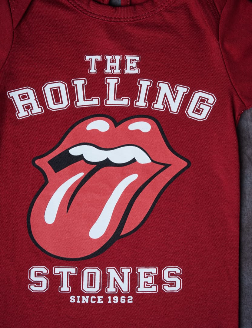 Kids Burgundy Tongue Longsleeve Onesie - Image 2
