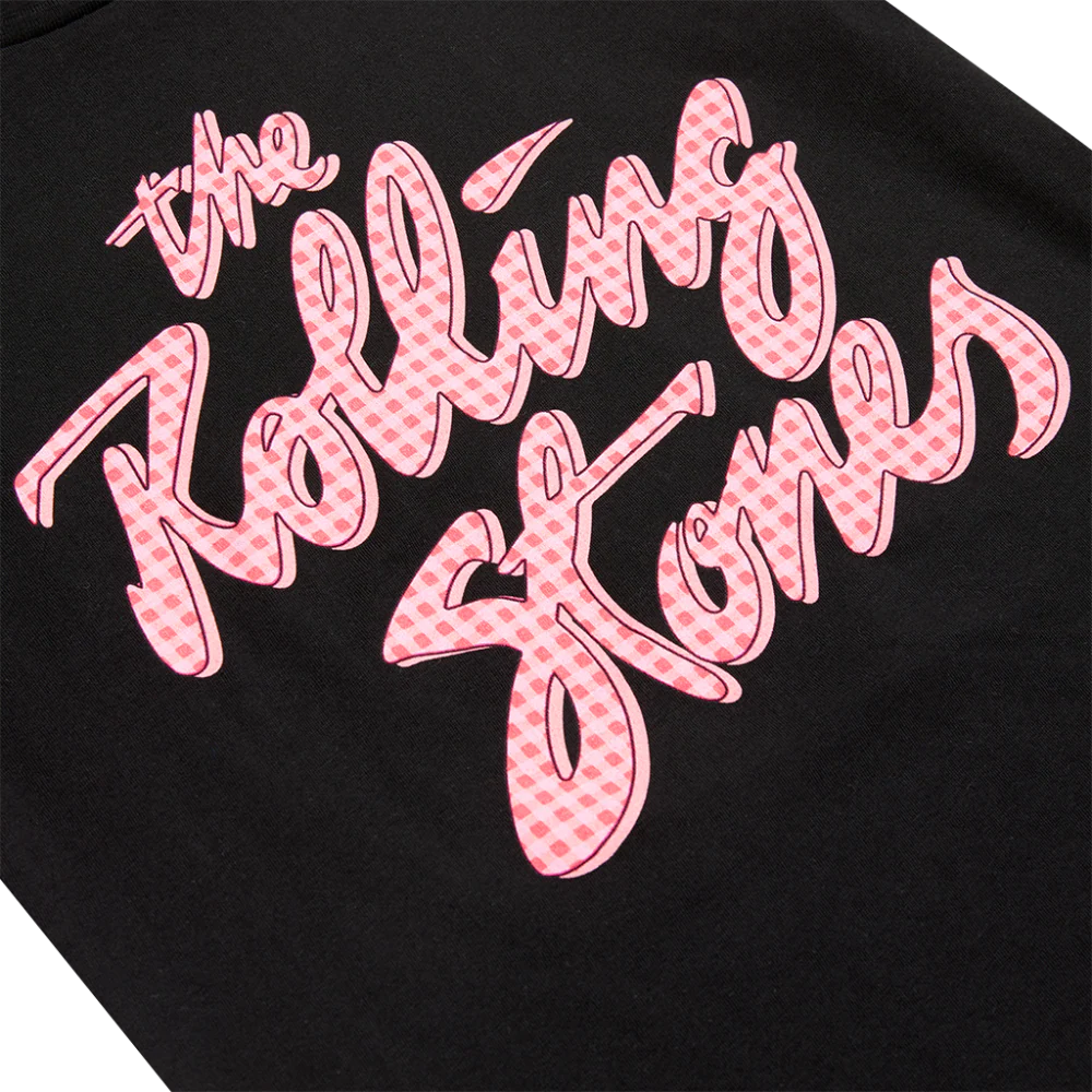 Kids Gingham Logo Black T-Shirt - Image 3
