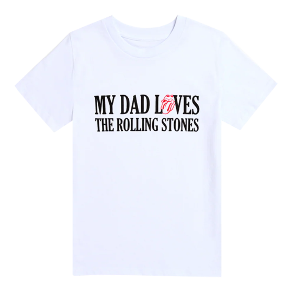 Kids My Dad Loves The Rolling Stones White T-Shirt