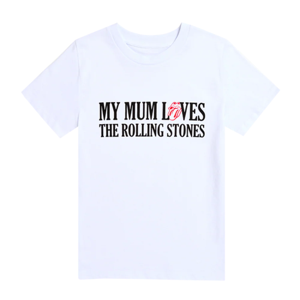 Kids My Mum Loves The Rolling Stones White T-Shirt