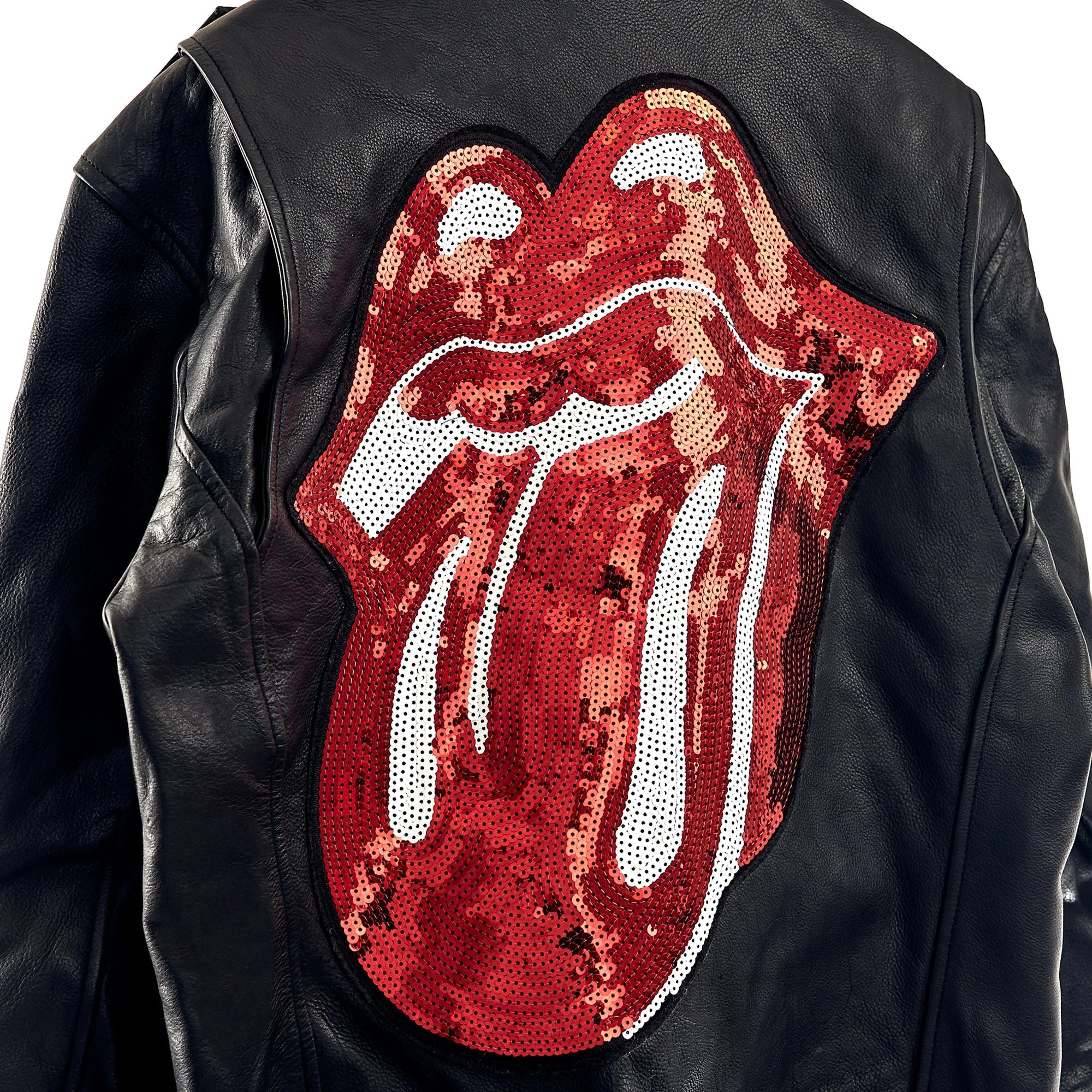 Leather Sequin Applique Jacket - Image 3
