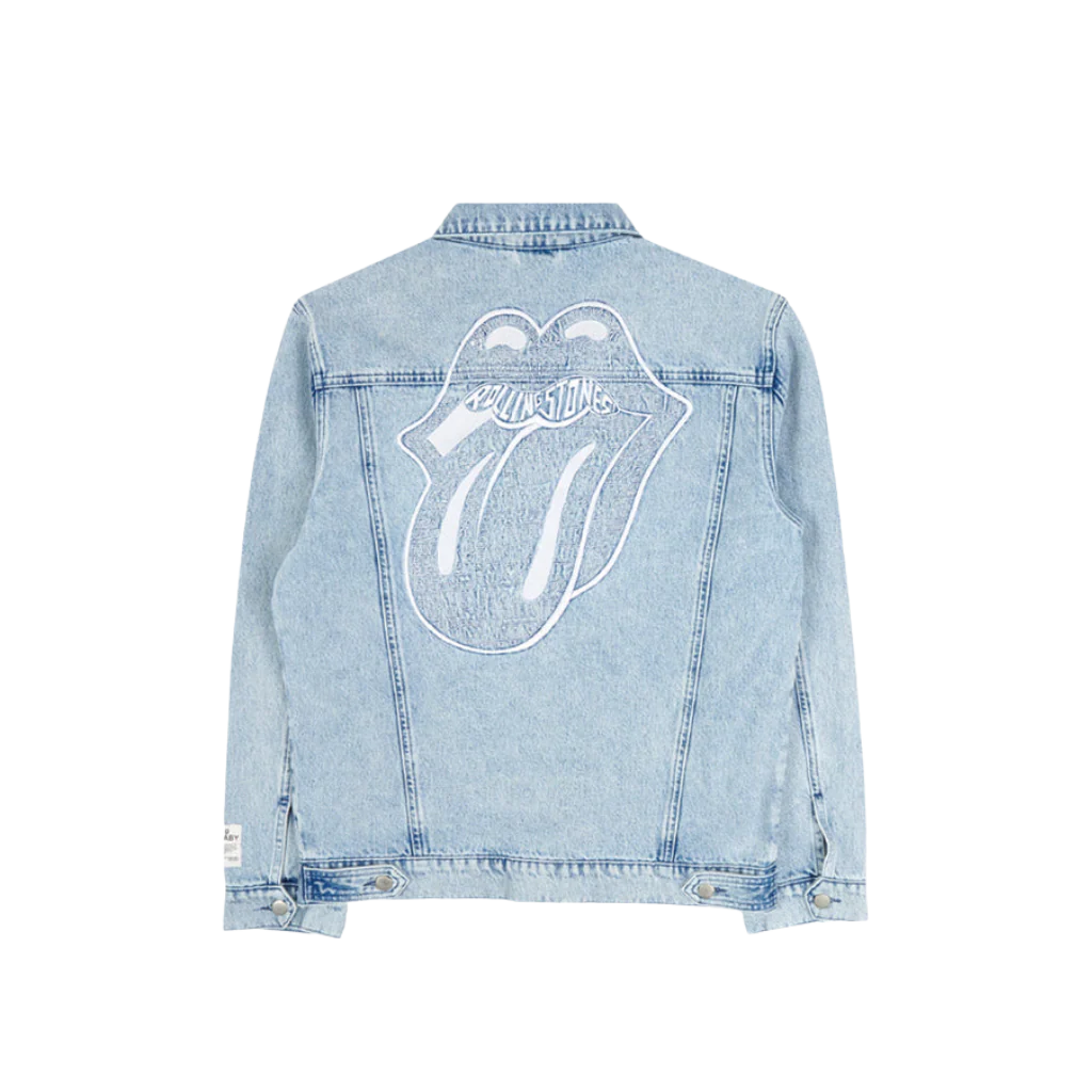Light Wash Embroidered Denim Jacket - Image 2