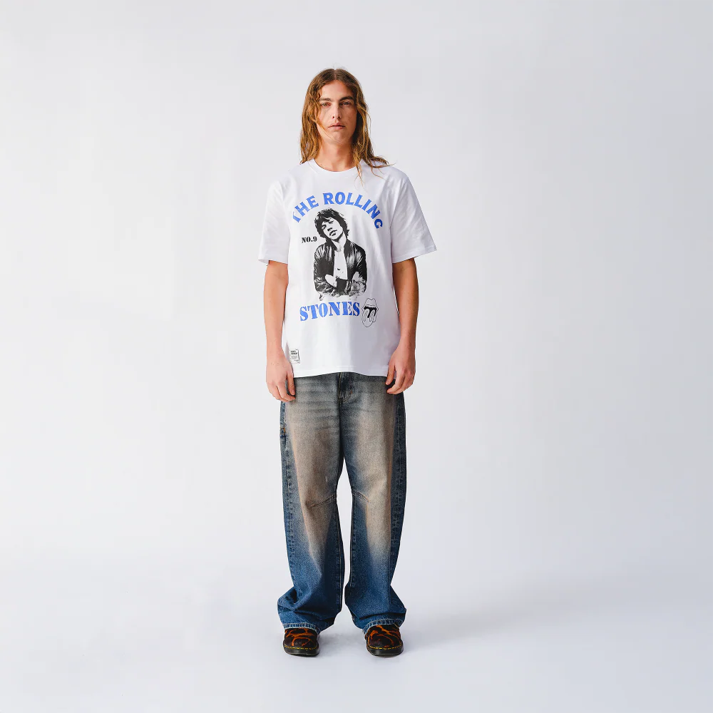 Mick Graphic Pose White T-Shirt - Image 2