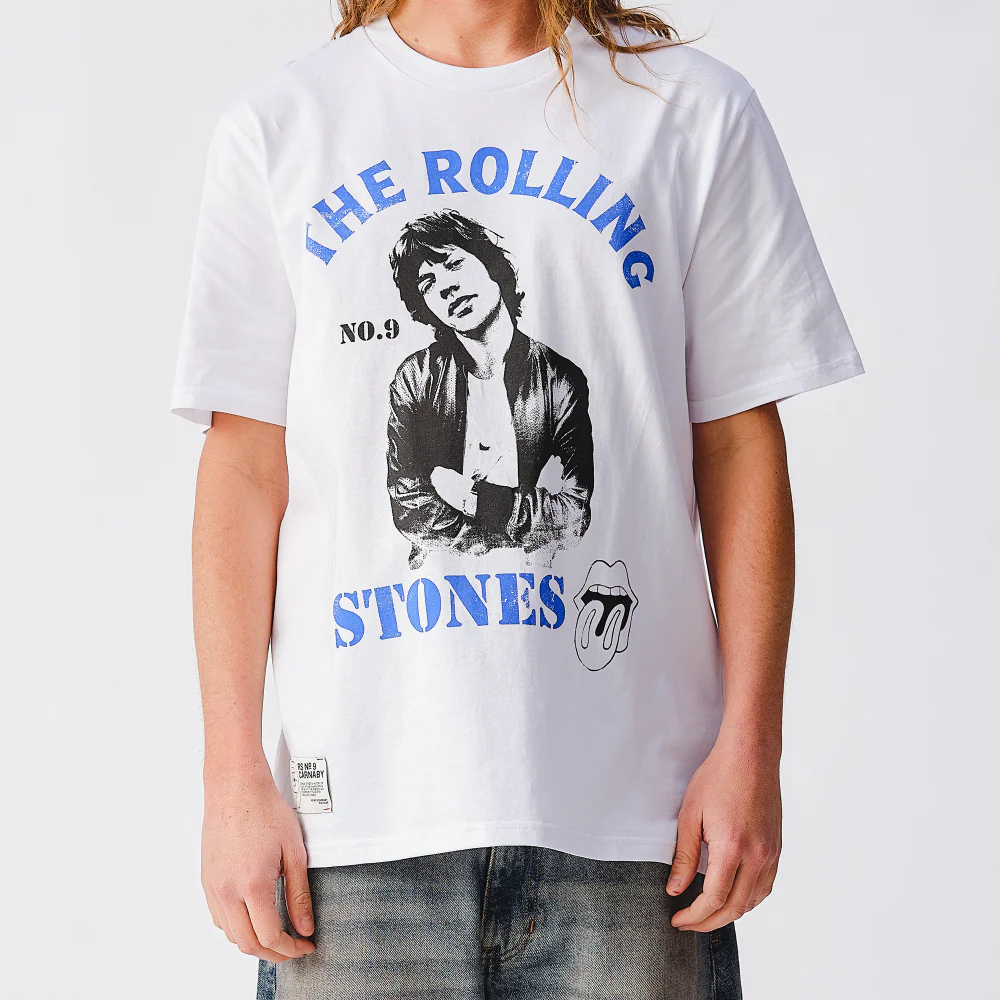 Mick Graphic Pose White T-Shirt - Image 4