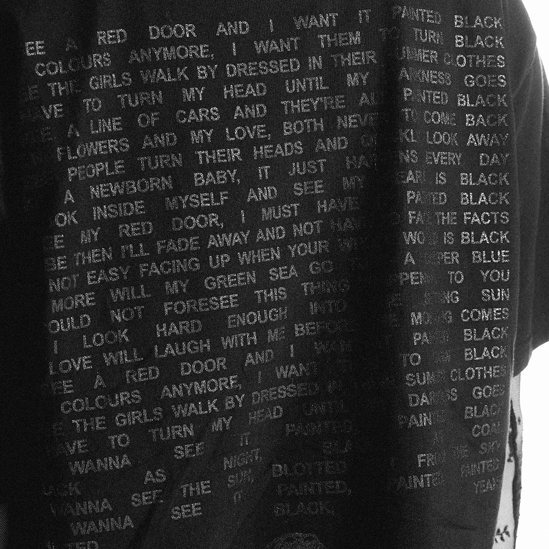 Paint It Black Tonal Lyric T-shirt - Image 18