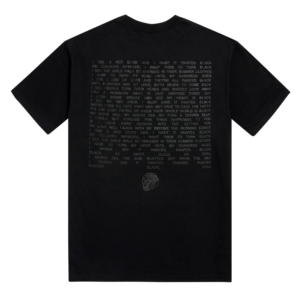 Paint It Black Tonal Lyric T-shirt - Image 2