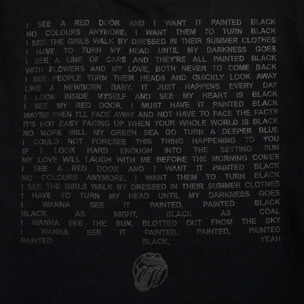 Paint It Black Tonal Lyric T-shirt - Image 4