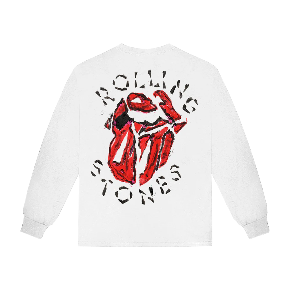 Painted Diamond Tongue White Long Sleeve Shirt - Image 2