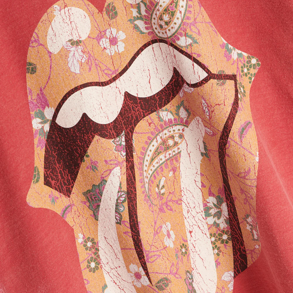 Paisley Classic Tongue Vintage Cuffed Sleeve T-Shirt - Image 2
