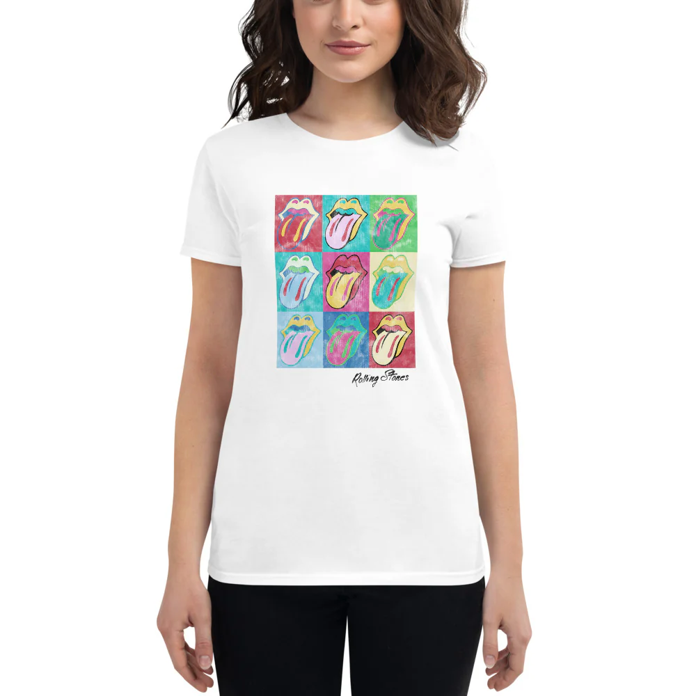 Pop Art Tongue Ladies Fit T-Shirt - Image 5