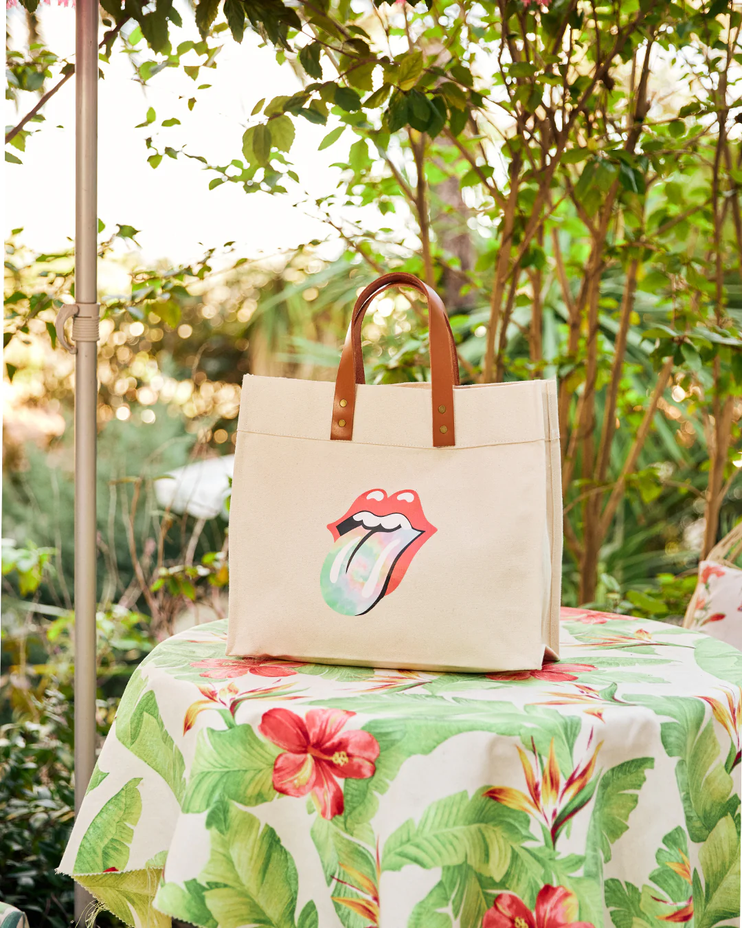 Psychedelic Tongue Canvas Tote Bag - Image 6