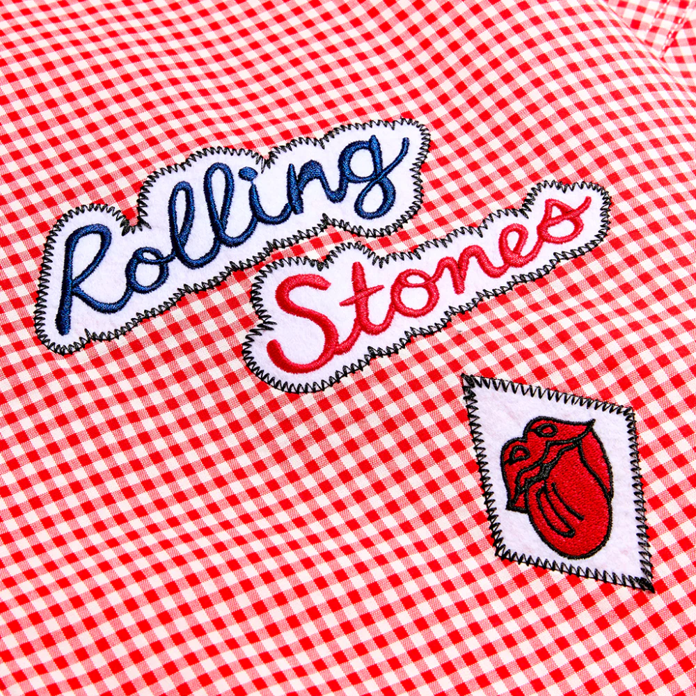 Red Gingham Embroidered Placement Shirt - Image 4
