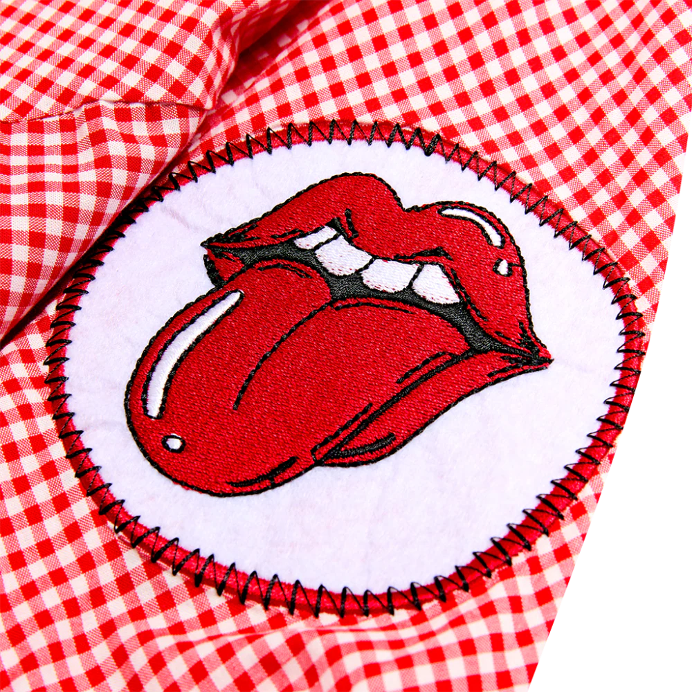 Red Gingham Embroidered Placement Shirt - Image 5