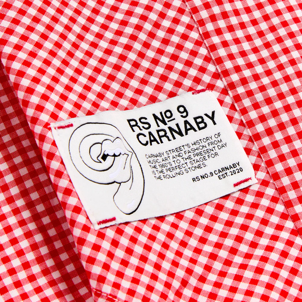 Red Gingham Embroidered Placement Shirt - Image 6