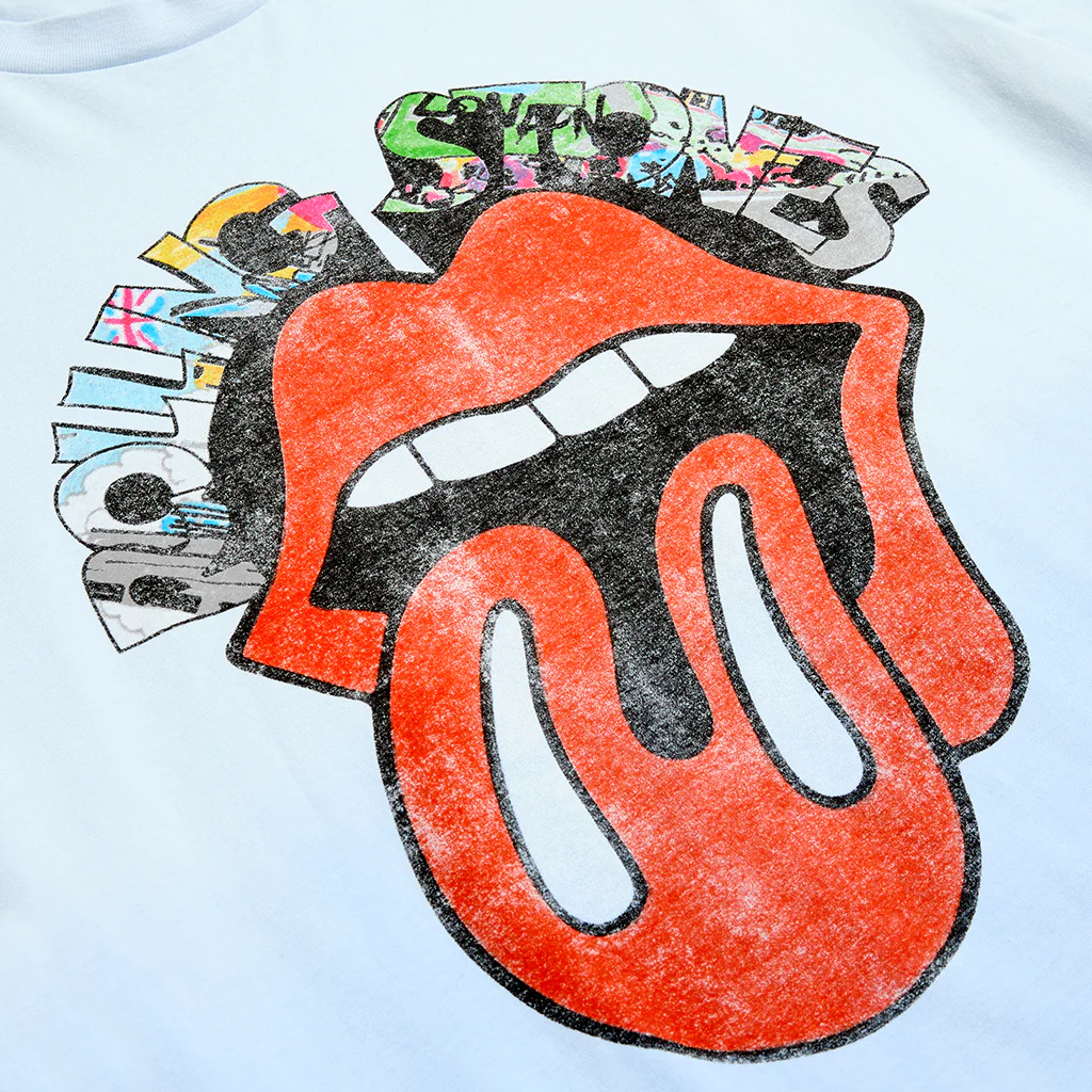 Rolling Stones Classic Tone Sketch Spray Tone Blue T-Shirt - Image 6