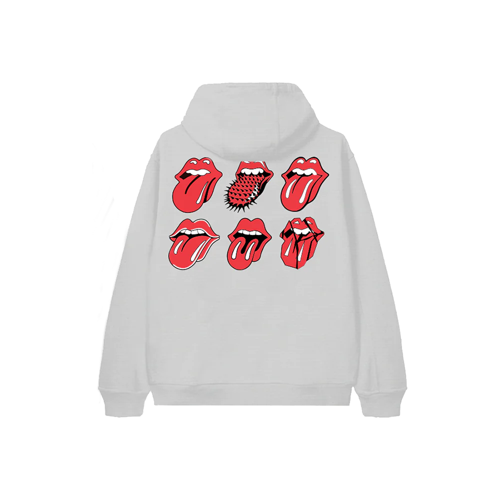 Rolling Stones Licks Ash Grey Zip Hoodie - Image 2