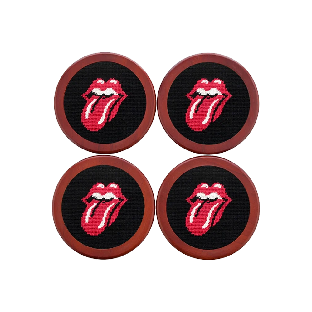 Rolling Stones Needlepoint Coaster Set