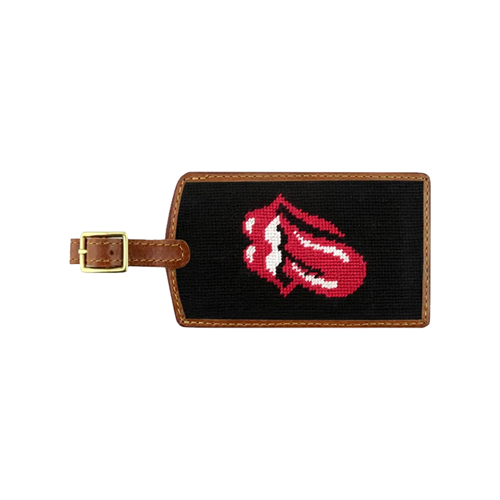 Rolling Stones Needlepoint Luggage Tag