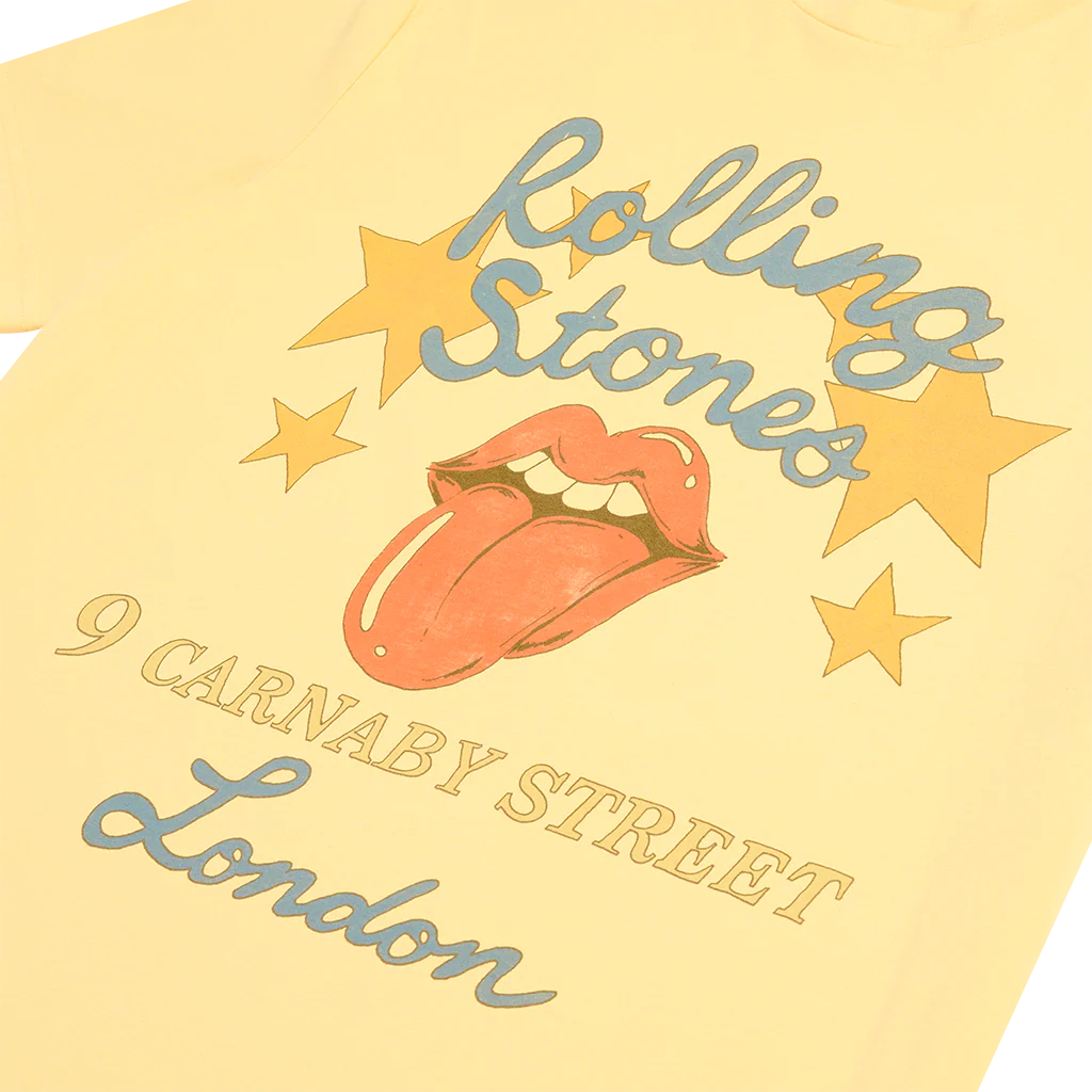 Rolling Stones Star Burst Logo Yellow T-Shirt - Image 6