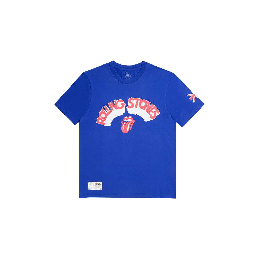 Rolling Stones Union Jack Crooked Blue T-Shirt