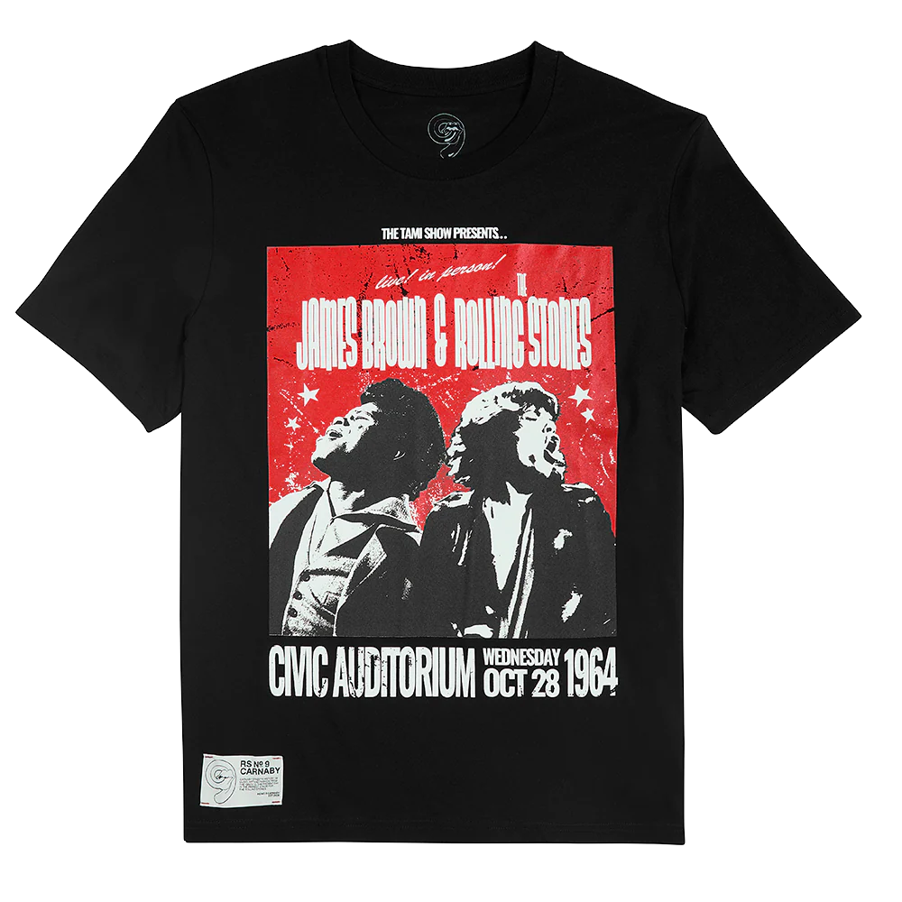 Rolling Stones x James Brown TAMI Show Black T-Shirt