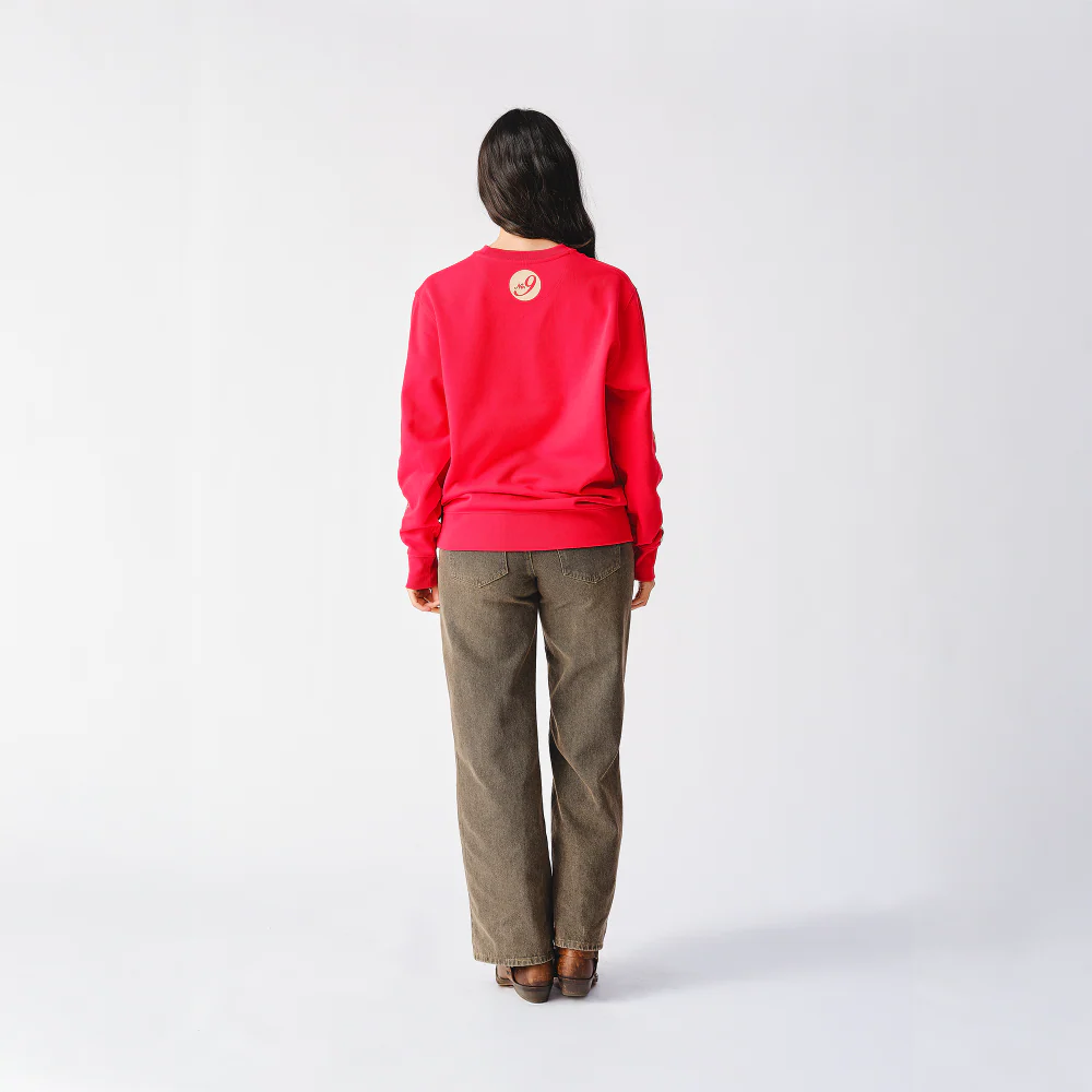 Rolling Stones Zipper Sleeve Red Crewneck Sweater - Image 4