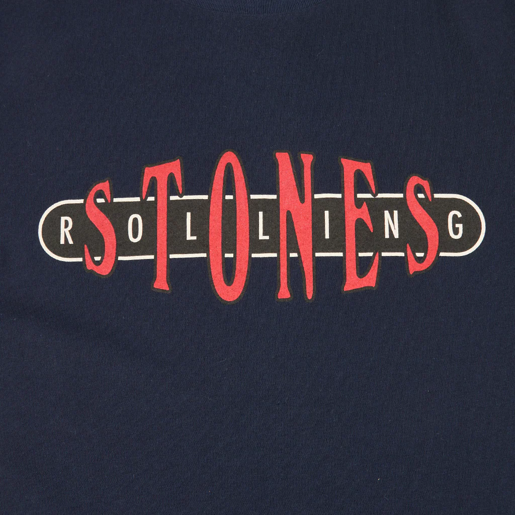 Rollling Stones Fitted Navy Varsity T-Shirt - Image 3